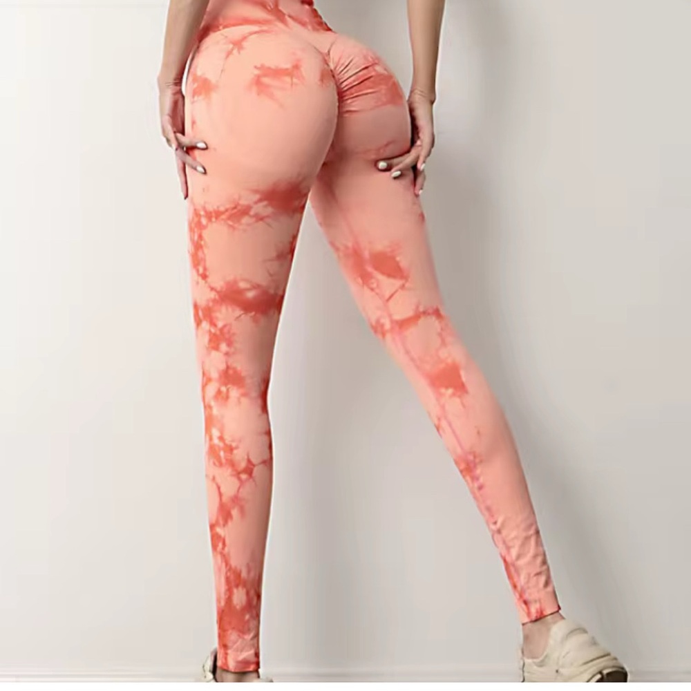 Tie-Dye Orange Women's Leggings